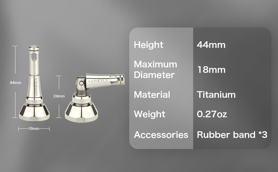 Gomexus Titanium Foldable Reel Stand 44mm TR6 1 Gomexus reel stand