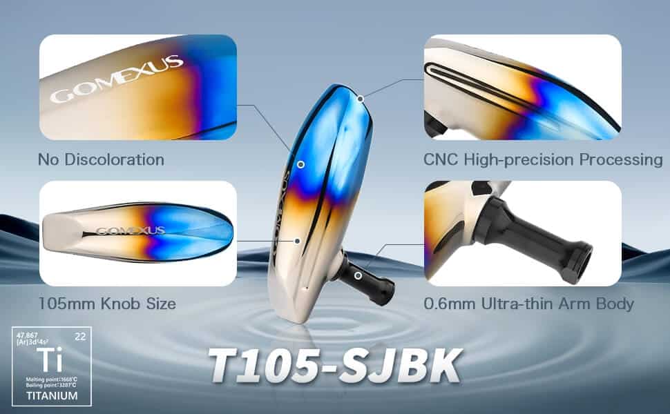 Gomexus Titanium Reel Power Knob 105mm T105 2 Gomexus Titanium