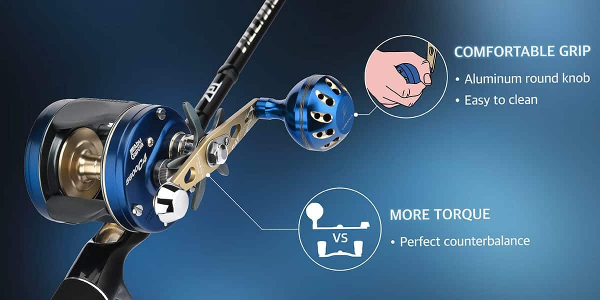 Gomexus Catfishing Handle for Conventional Reel Abu Garcia Ambassadeur 3 Gomexus Catfishing Handle for Conventional Reel Abu Garcia Ambassadeur