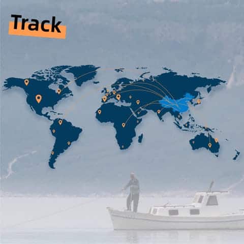 Map showing global fishing locations