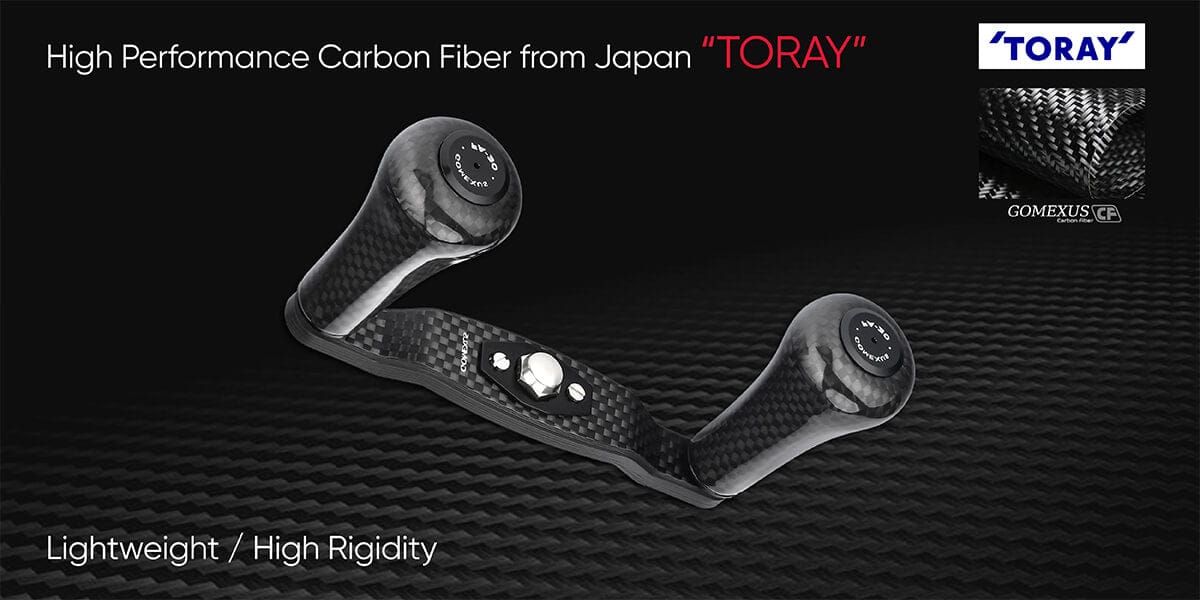 Gomexus Carbon Handle for Baitcasting Reel with Knob DC-FA30 2 Gomexus Toray carbon