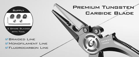 Premium tungsten carbide blade for fishing.