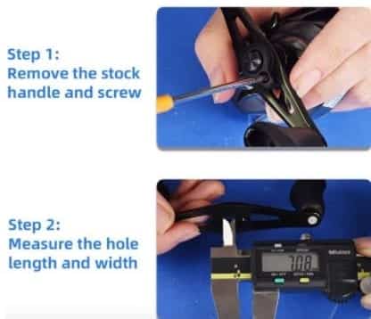 measure shaft size of your baitcasting reel