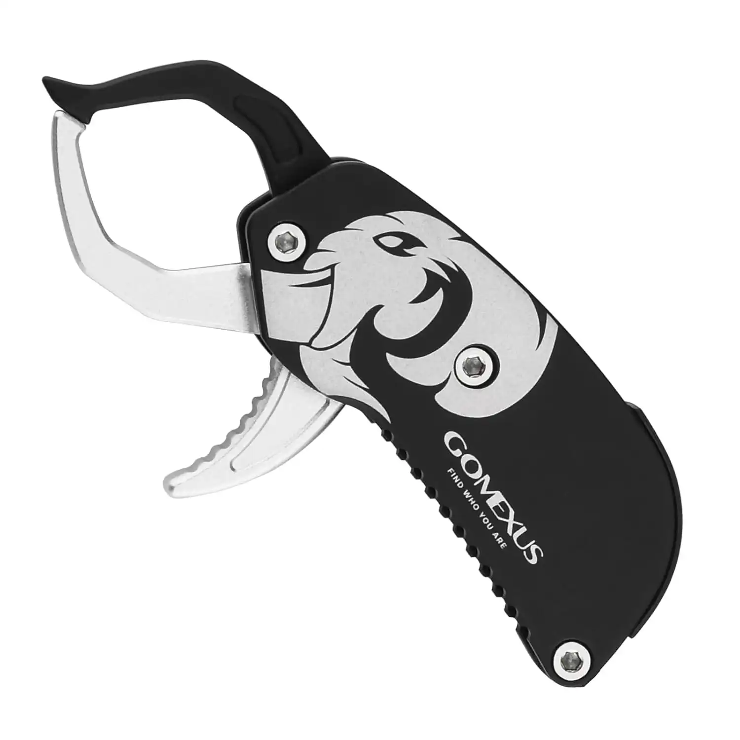 Pocket fish gripper silver Gomexus Portable Aluminum Fish Gripper with Lanyard - Image 1