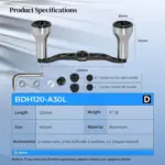 Gomexus Aluminum Handle for Baitcasting Reel with Knobs BDHJ-A30L - Image 7